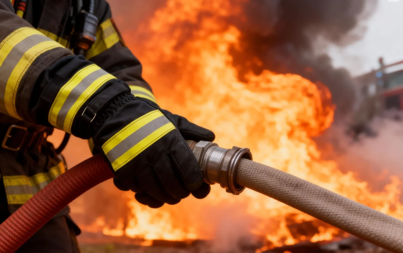 Impact resistant fire gloves