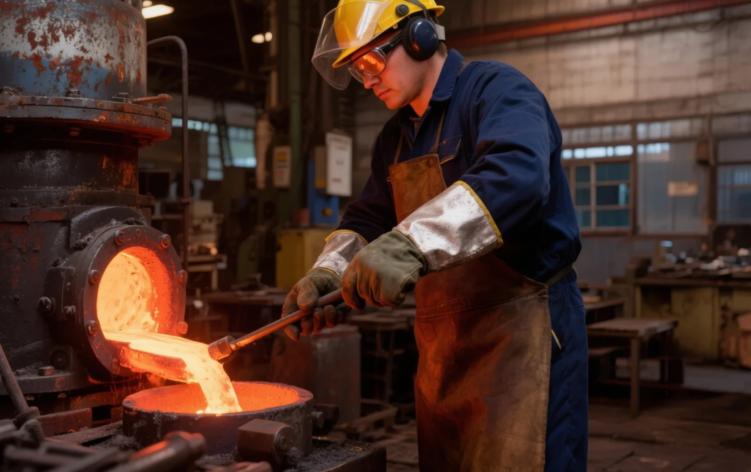 Industrial heat resistant welding gloves for high temperature handling